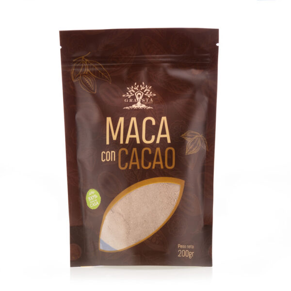 DOYPACK DE MACA CON CACAO EN POLVO 200gr